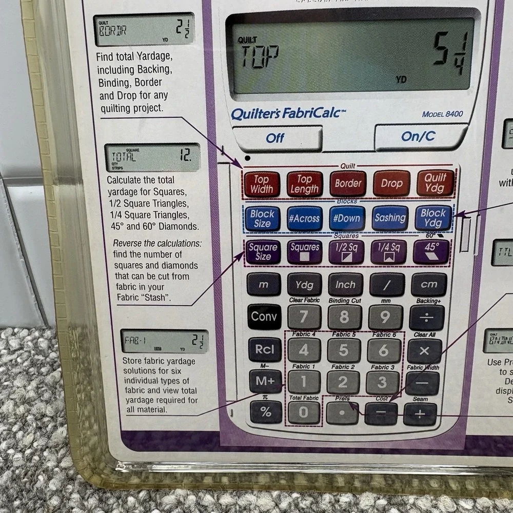 Quilter's‎ Fabric Calcultor 8400 Quilt Design & Fabric Estimation NEW